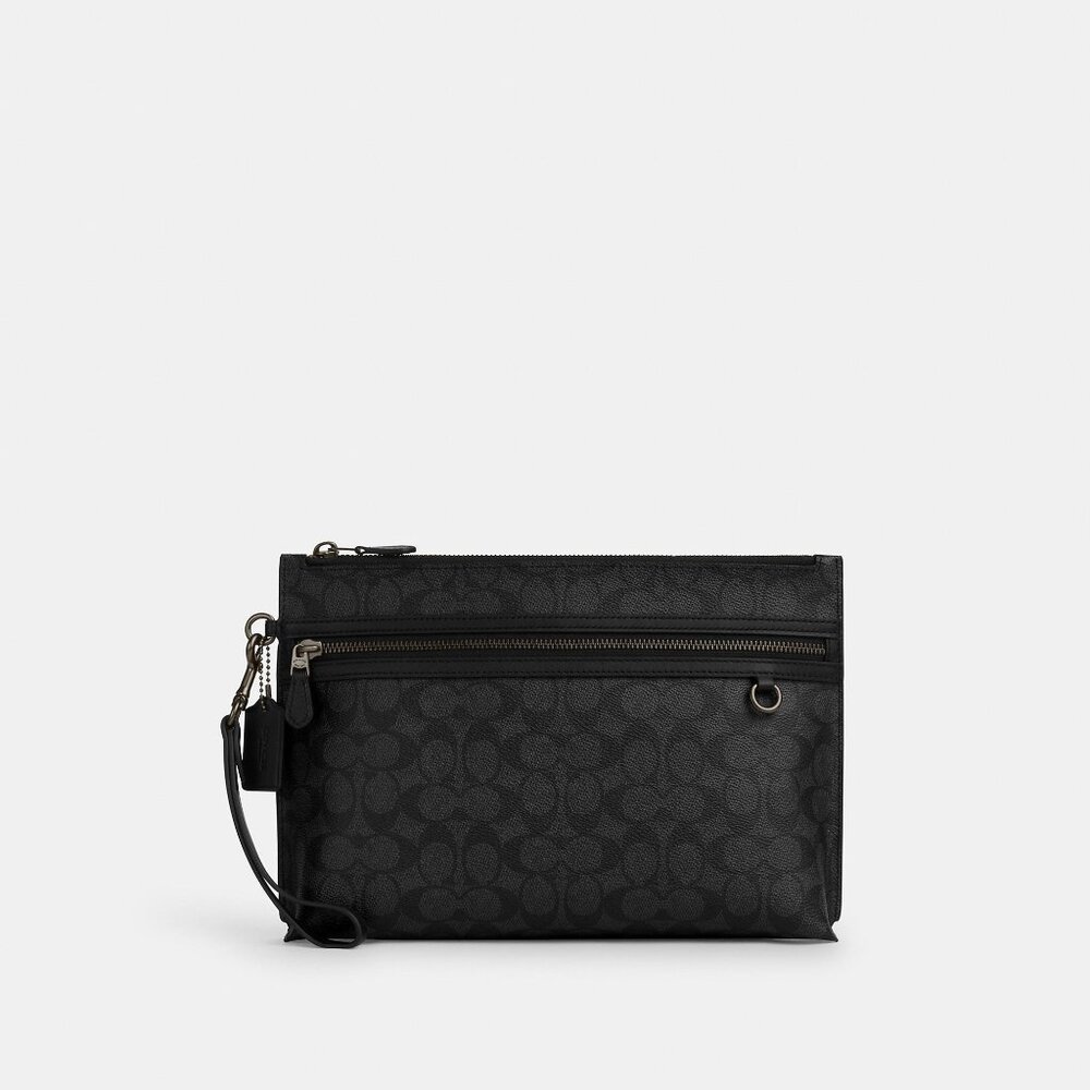 Coach Outlet Men's Carry All Pouch In Signature Canvas